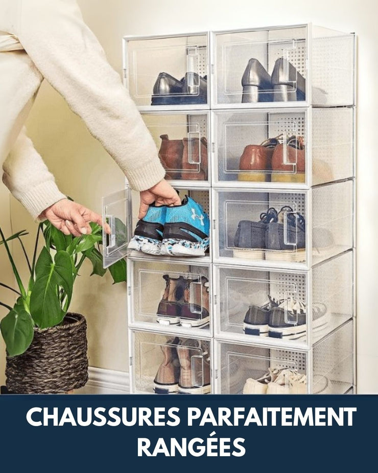 Lot de 10 Étagères à Chaussures Gain de Place – Organisateur Modulable