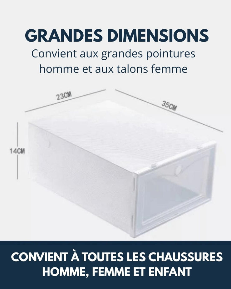 Lot de 10 Étagères à Chaussures Gain de Place – Organisateur Modulable