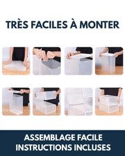 Lot de 10 Étagères à Chaussures Gain de Place – Organisateur Modulable