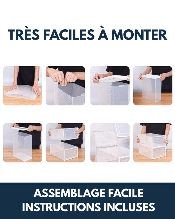 Lot de 10 Étagères à Chaussures Gain de Place – Organisateur Modulable