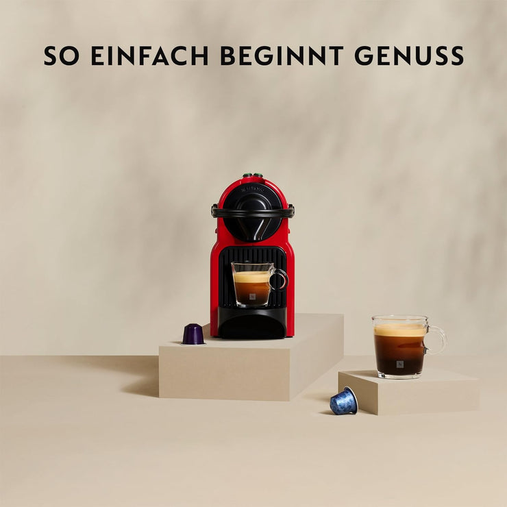 Nespresso.de Krups Kaffeemaschine Inissia Rot & 100 kostenlose Kapseln