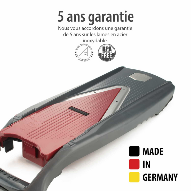 Börner V5 Mandolina - Set Base 4 piezas ¡para rebanadas perfectas! 