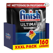 160 cápsulas para lavavajillas Finish Ultimate Infinity Shine 