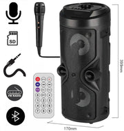 Enceinte Bluetooth Sans Fil de Nouvelle Génération Dolby Surround 95 Watts + Micro Karaoké : Son Clair jusqu'à 20 Mètres de Distance
