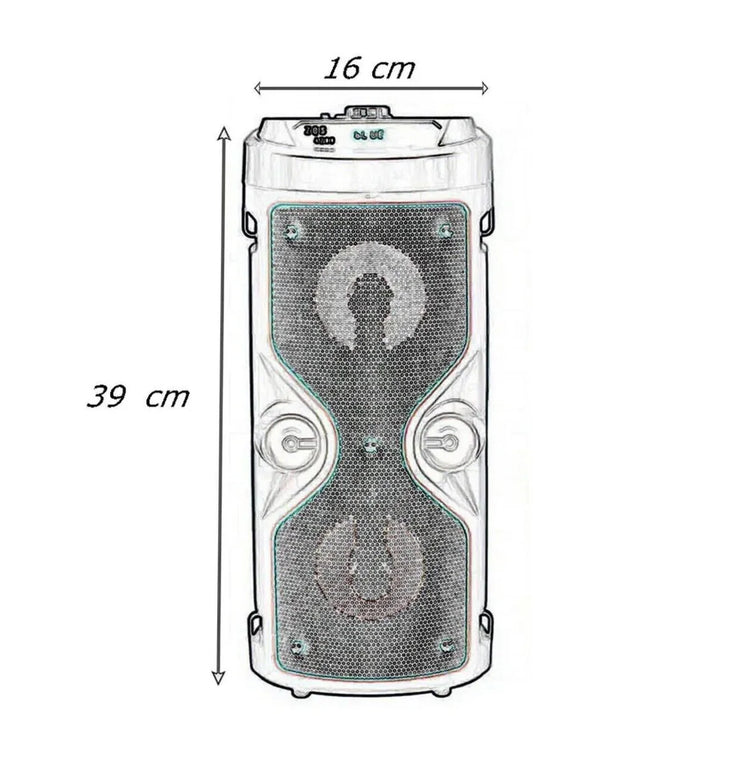 Enceinte Bluetooth Sans Fil de Nouvelle Génération Dolby Surround 95 Watts + Micro Karaoké : Son Clair jusqu'à 20 Mètres de Distance