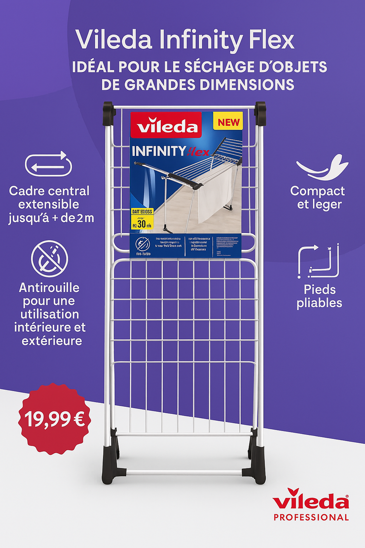 Étendoir à linge Vileda XXL Extensible