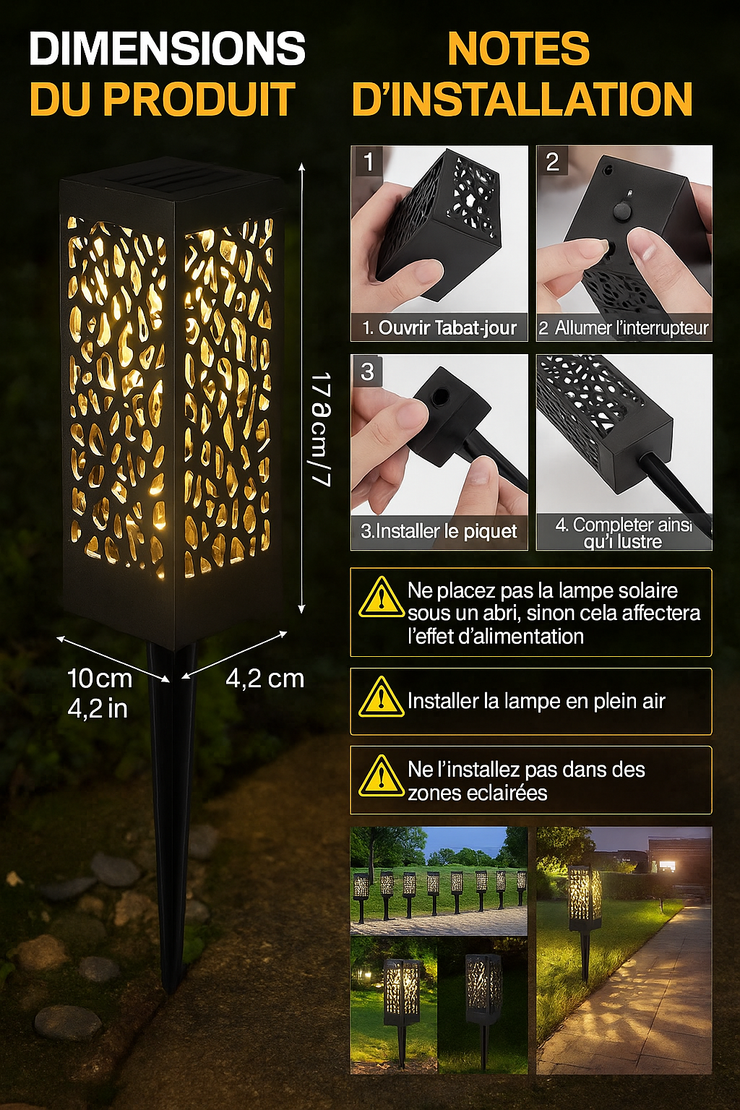 Lampes Solaires d'Extérieur Deux Pour le Prix d’un