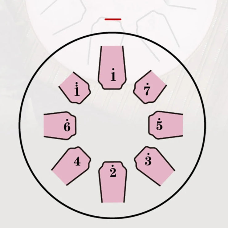 Tambour Chakra 6 Pouces 8 Tons