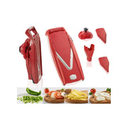 Cepillo de verduras Börner V1 ClassicLine Juego básico (4 piezas) • Cepillo en V clásico + Portafrutas + discos e inserto de seguridad • Rallador de verduras para rodajas (BE) 
